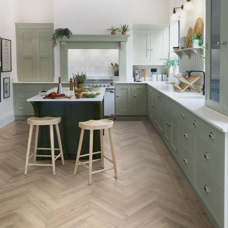 Polyflor vinyl flooring Kitchen - LPQ2257 Naked Blond Oak Large Parquet